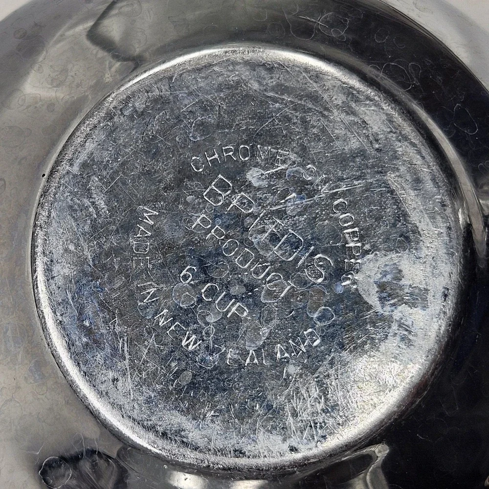Britdis Chrome 6- cup Tea‎ Pot New Zealand....